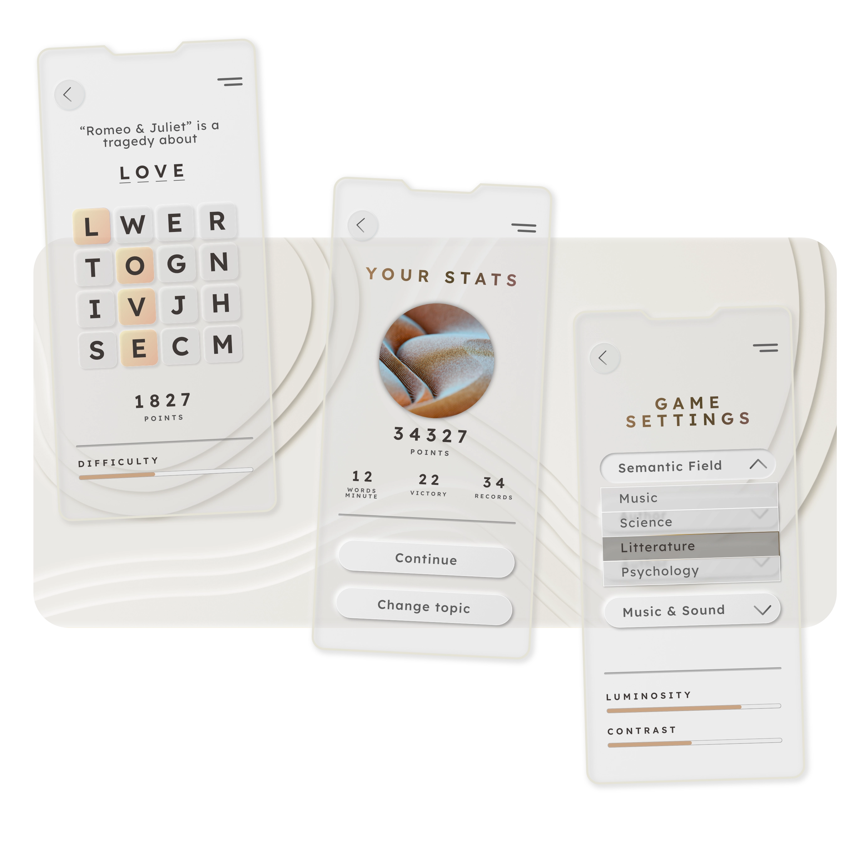 D-Stress warm grey palette mockup