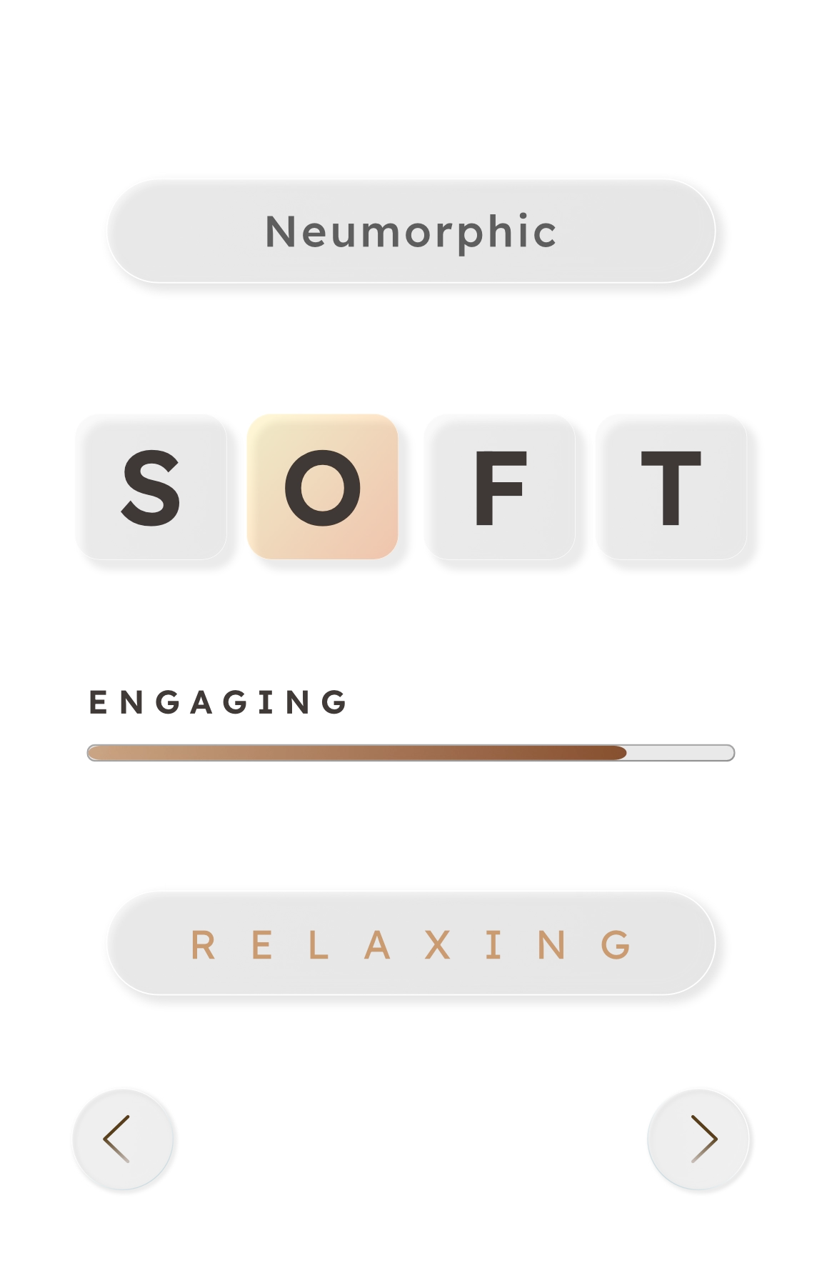 Neumorphic component with an extruded effect