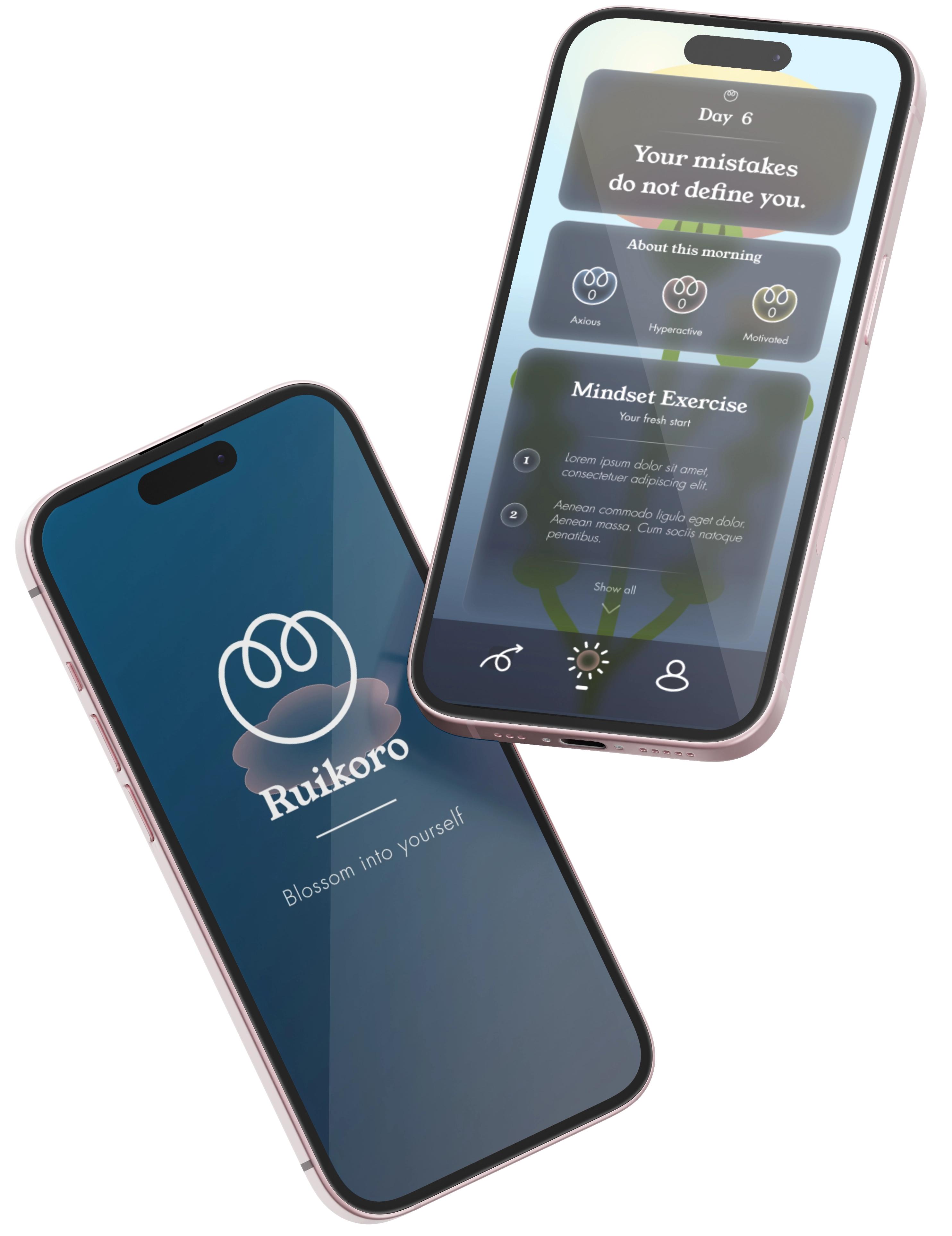 Mockup dell'app Ruikoro