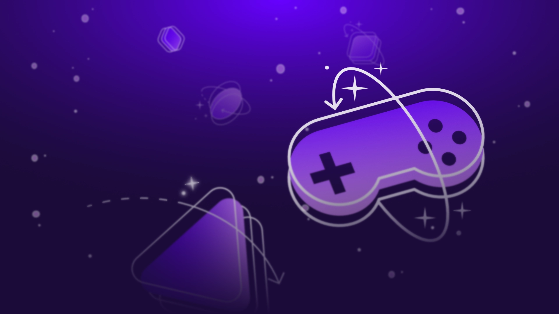 Illustrazione stilizzata di un mondo di gioco